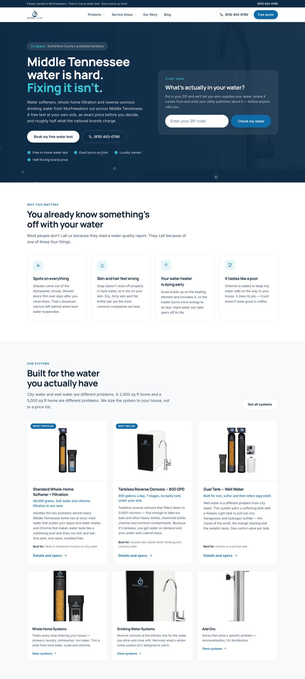 The WaterHaus Co. website